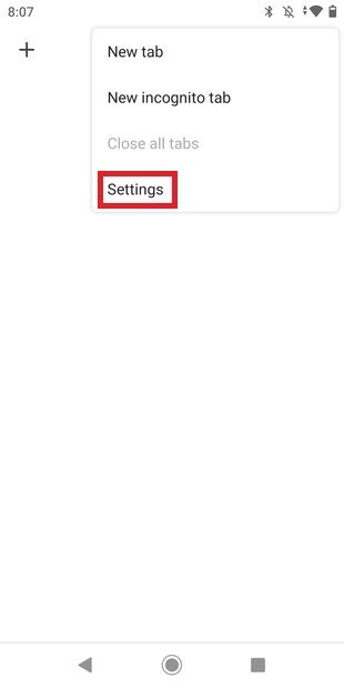 Abrir configuración de Chrome