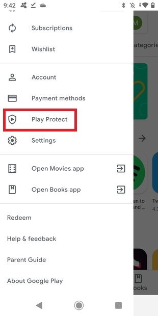 Abrir Play Protect