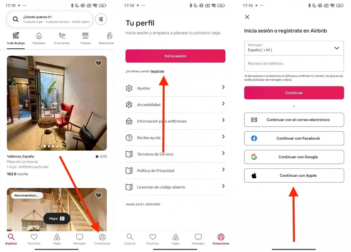 Abrir una nueva cuenta de Airbnb para empezar