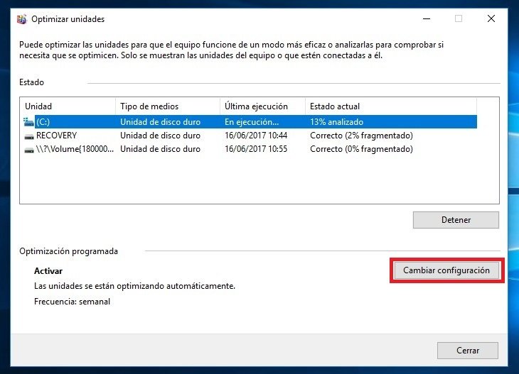 Acceso a la optimización programada