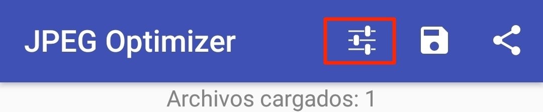 Acceso a los ajustes de optimización