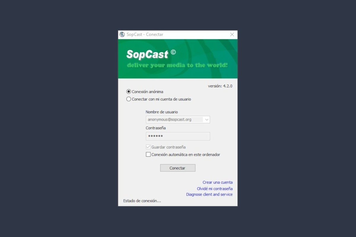 Acceso a SopCast en Windows