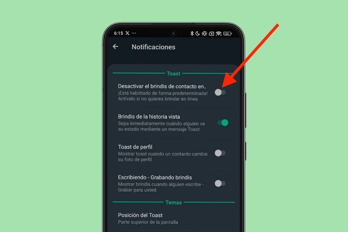 Activar el aviso de conexión para los contactos