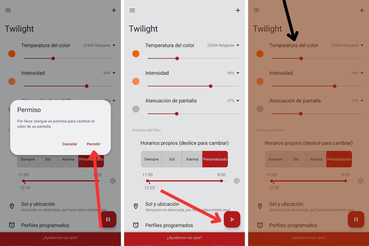 Activar el filtro de luz azul en Android gracias a una aplicación de terceros