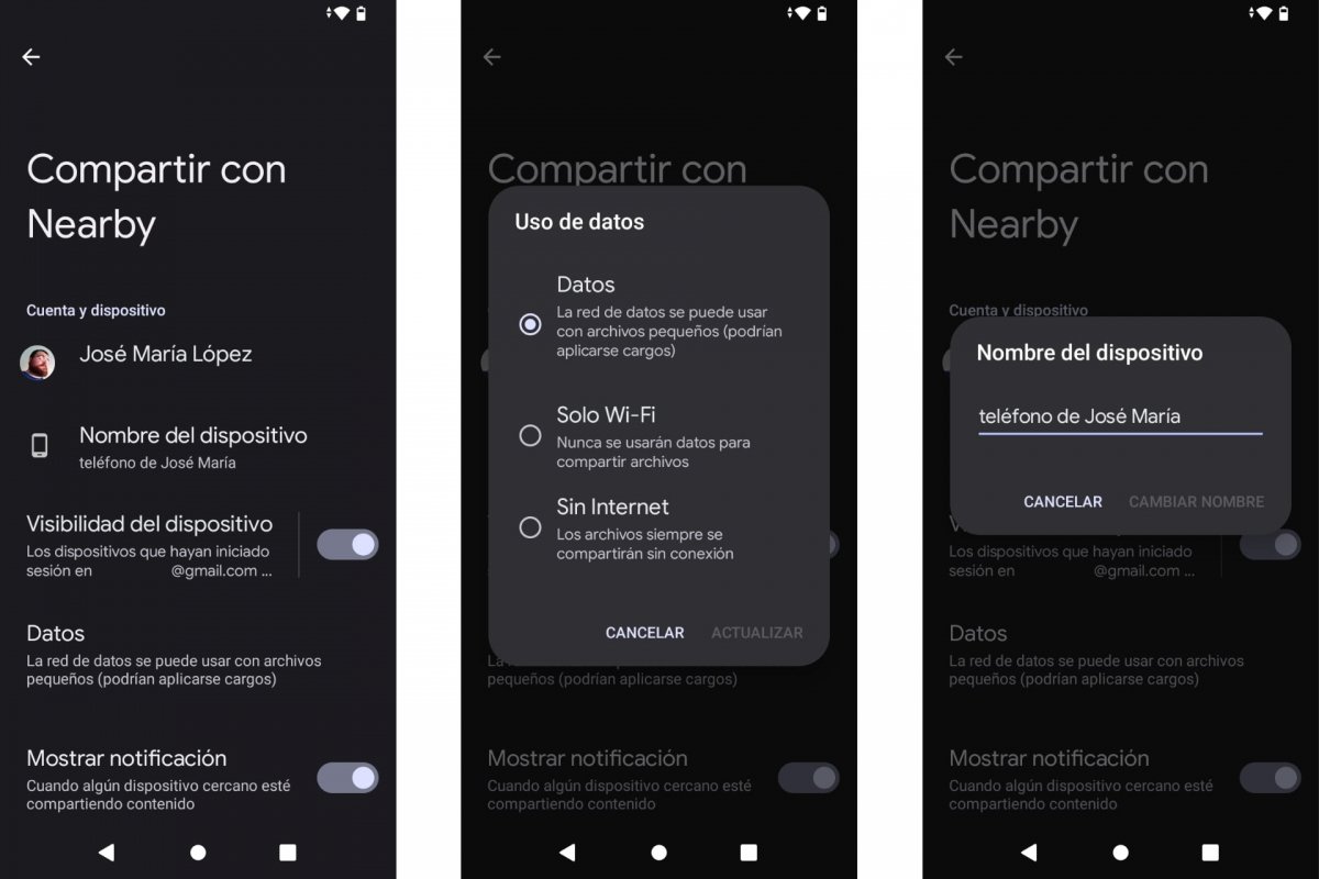 Activar y configurar Nearby Share