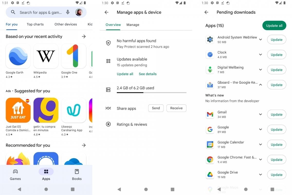 Actualizar Gboard en Google Play Store