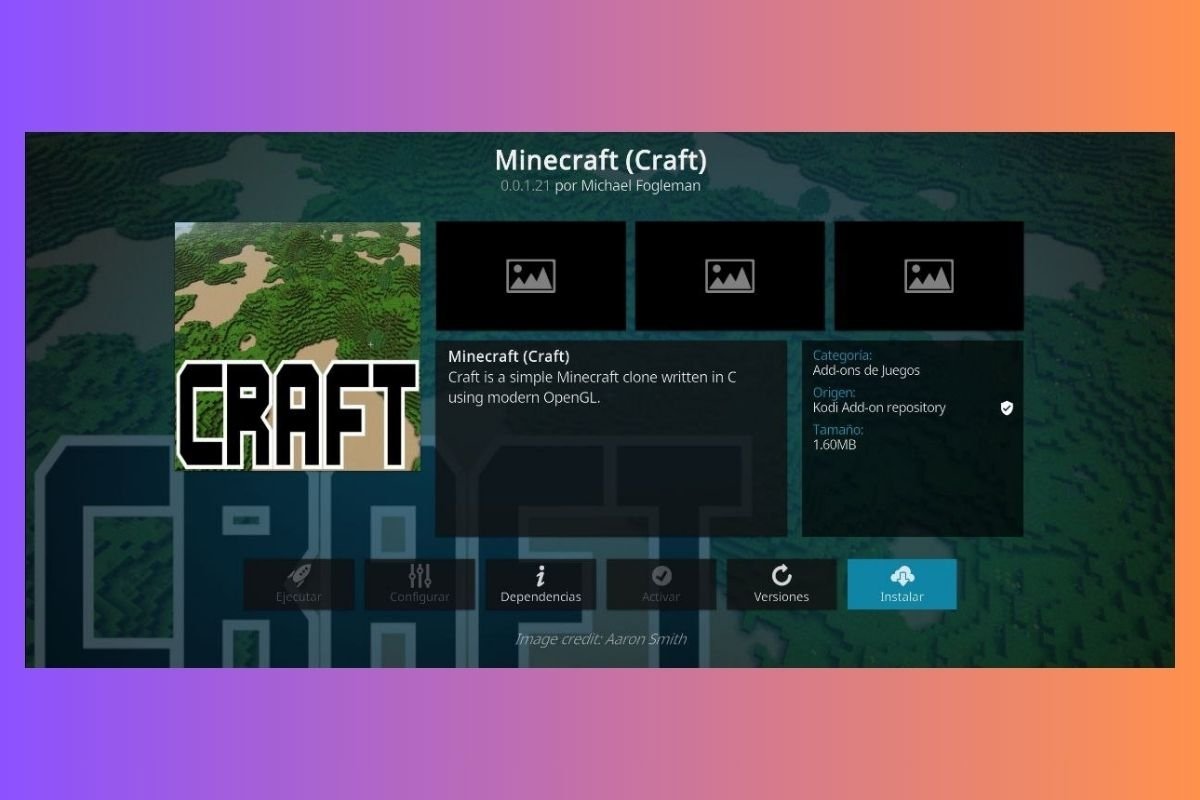 Add-on de Craft (Minecraft) para Kodi