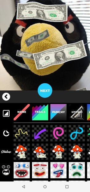 Adición de stickers y filtros al vídeo de GIPHY CAM
