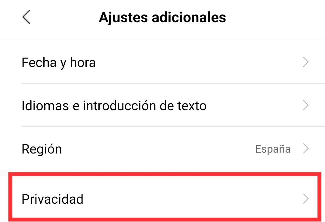 Ajustes adicionales de Android