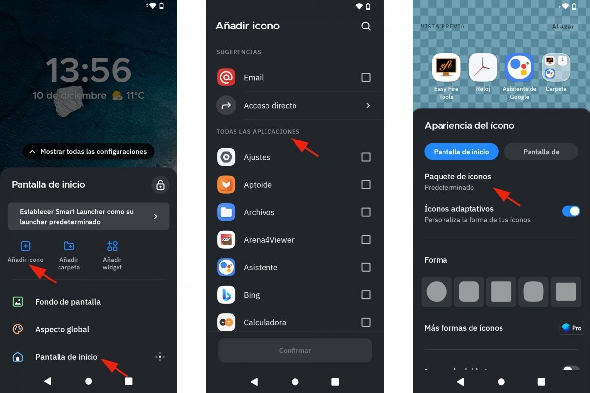 Ajustes de Smart Launcher