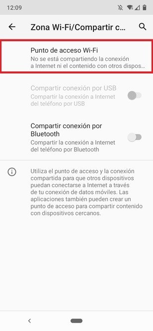 Ajustes del punto de acceso WiFi