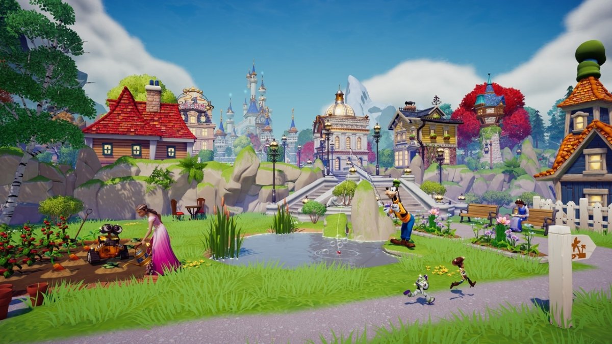 Algunos personajes Disney en Disney Dreamlight Valley