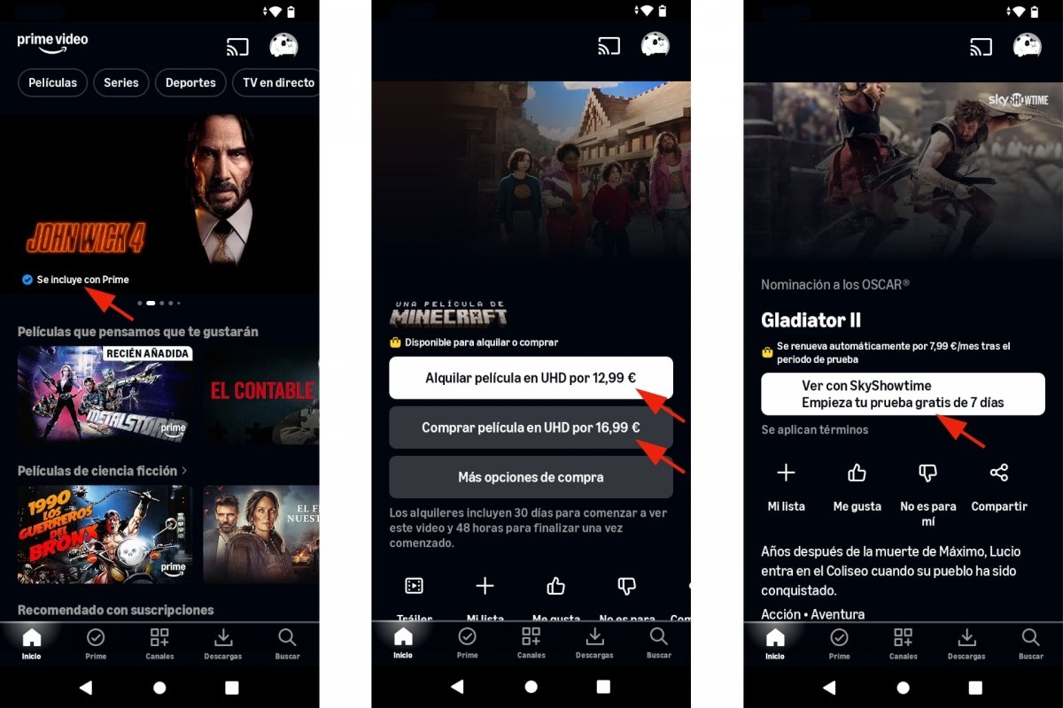 Alquilar, comprar y suscribirte en Amazon Prime Video