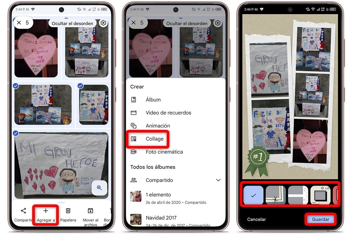 Alternativas para crear collages en los estados de WhatsApp - Google Fotos