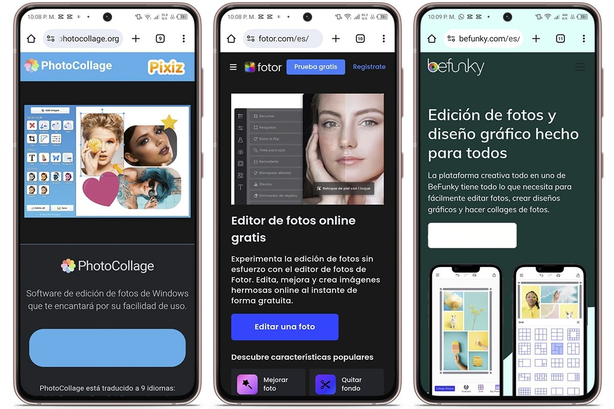 Alternativas para crear collages en los estados de WhatsApp - Herramientas online