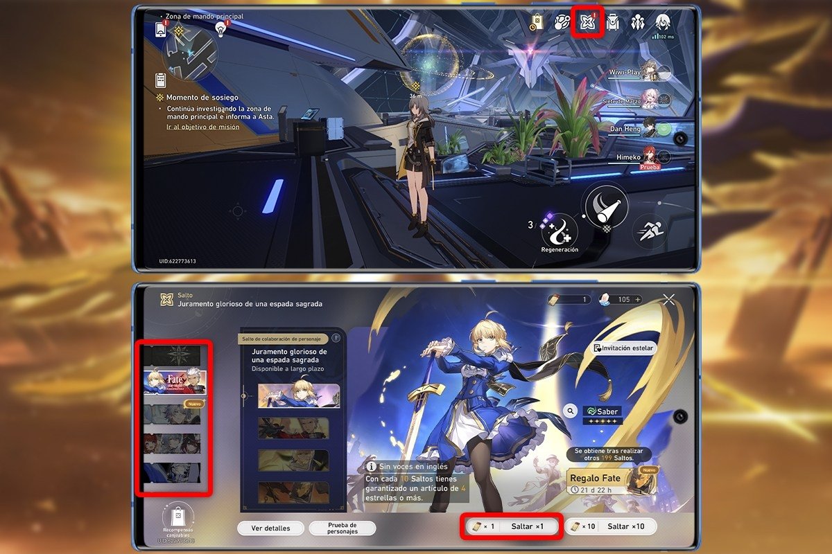 Amplía tu equipo usando el sistema de Salto en Honkai Star Rail