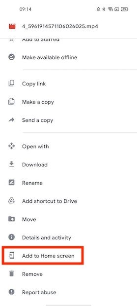 Añadir acceso directo a archivo desde Drive