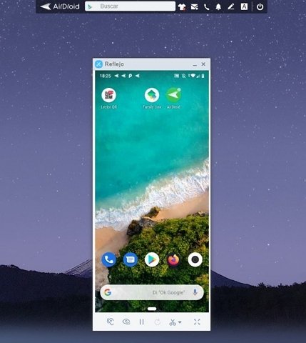 Android reflejado en AirDroid