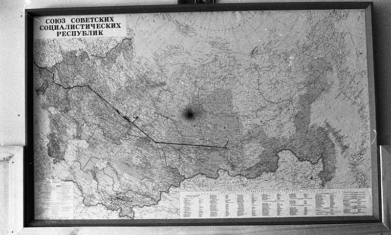 Antiguo mapa de la Unión Soviética