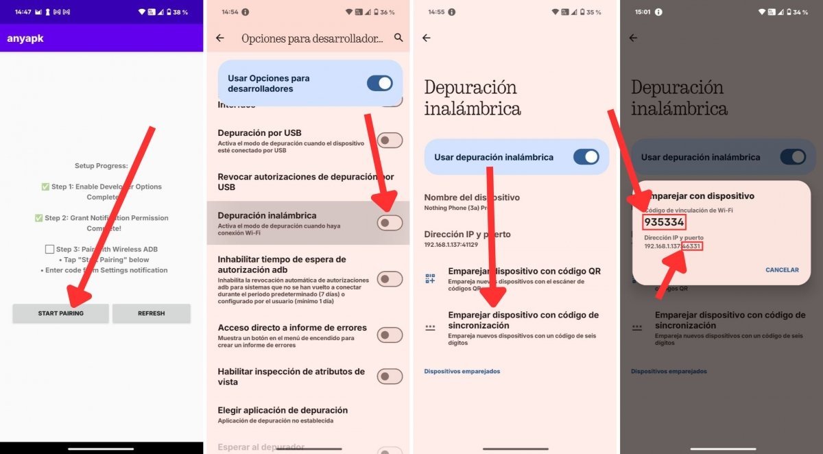 Anyapk aprovecha la conexión ADB inalámbrica para instalar apps, pero requiere configuración inicial