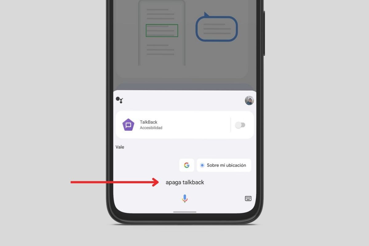 Apagar TalkBack con el asistente de Google