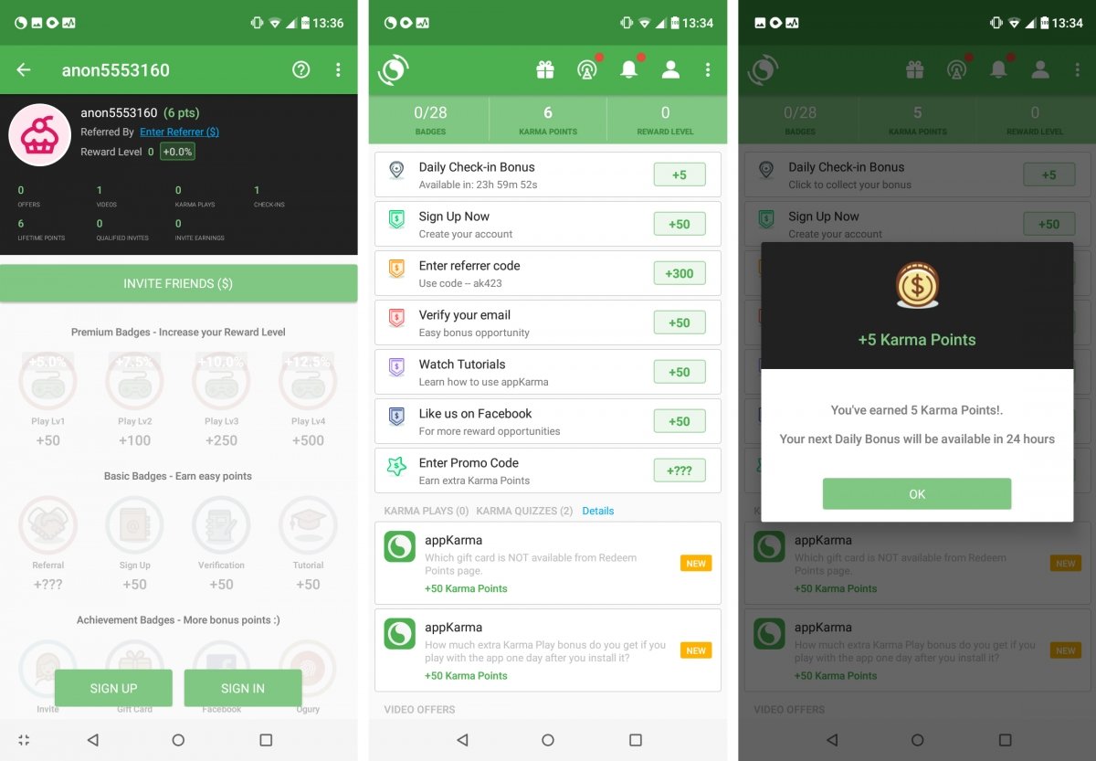 appKarma es muy popular para ganar dinero extra