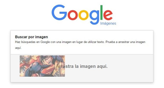 Arrastra tus imágenes para buscar en Google Imágenes (pega una URL o sube una imagen desde tu PC)