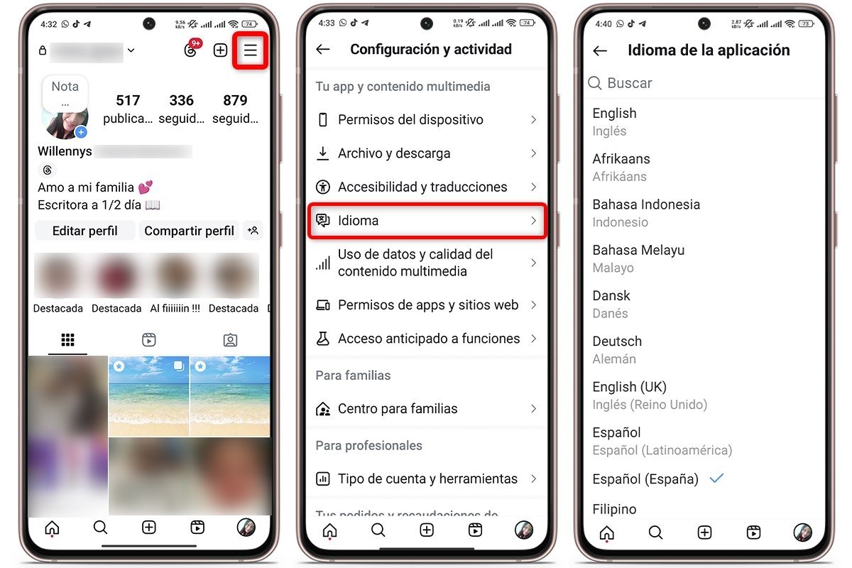 Así puedes  cambiar el idioma de los subtítulos de Instagram