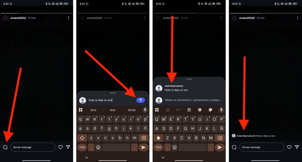 Así puedes comentar en una historia que ha habilitado los ecos de Instagram