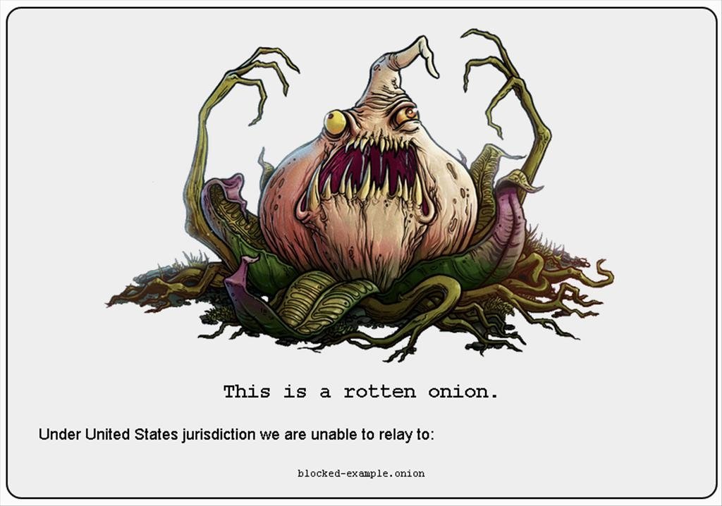 Aspecto de una web onion bloqueada en OnionCity