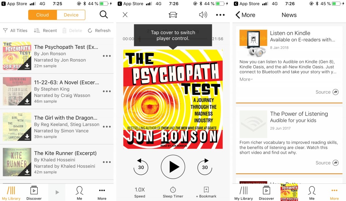 Audible para iPhone ofrece audiolibros