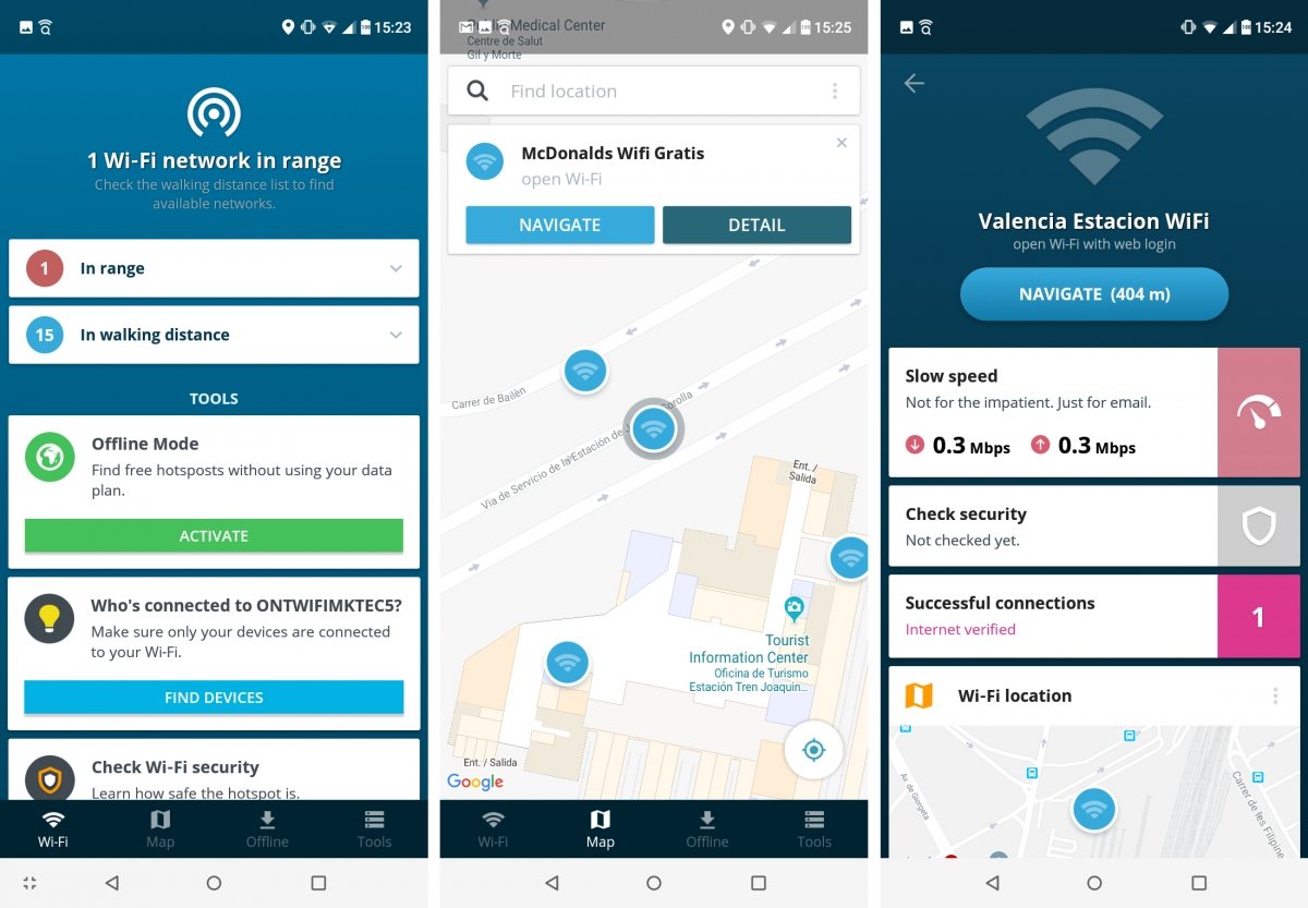 Avast Wi-Fi Finder también encuentra hotspots gratuitos