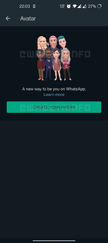 Avatares personalizados en WhatsApp