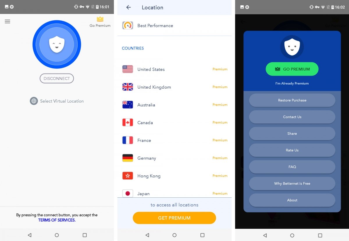 Betternet, simple pero eficaz