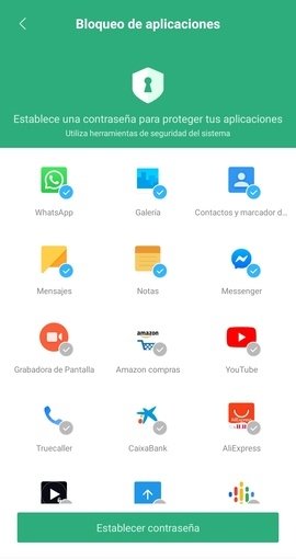Bloqueo nativo de Xiaomi