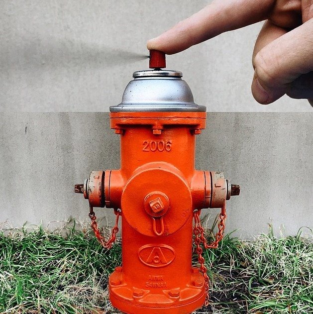 Boca de incendio + Spray