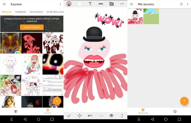 Boceto destaca por ser gratuita y ofrecer muchas herramientas además de toques de red social
