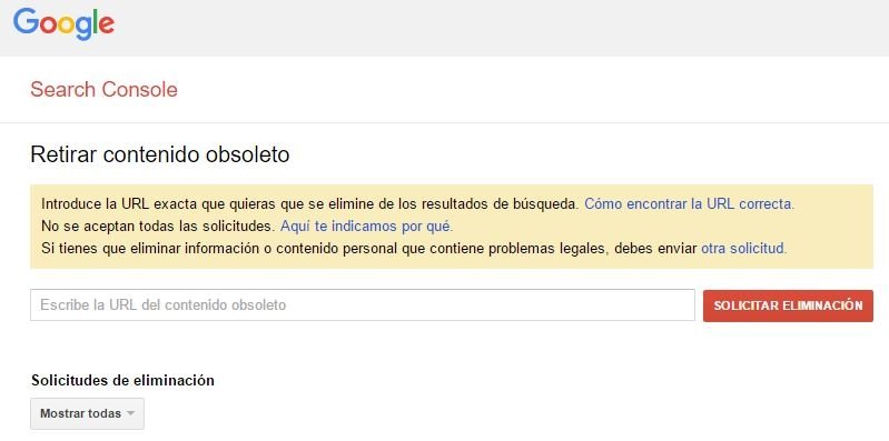 Borrador de URLs de Google