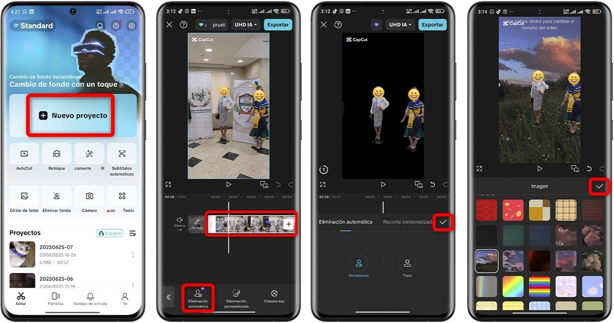 Borrar así el fondo de un video en CapCut automaticamente con IA