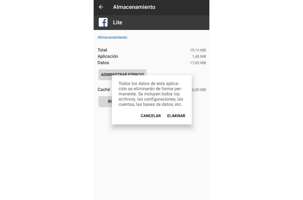 Borrar los datos de una aplicación en Android hará que quede como recién instalada