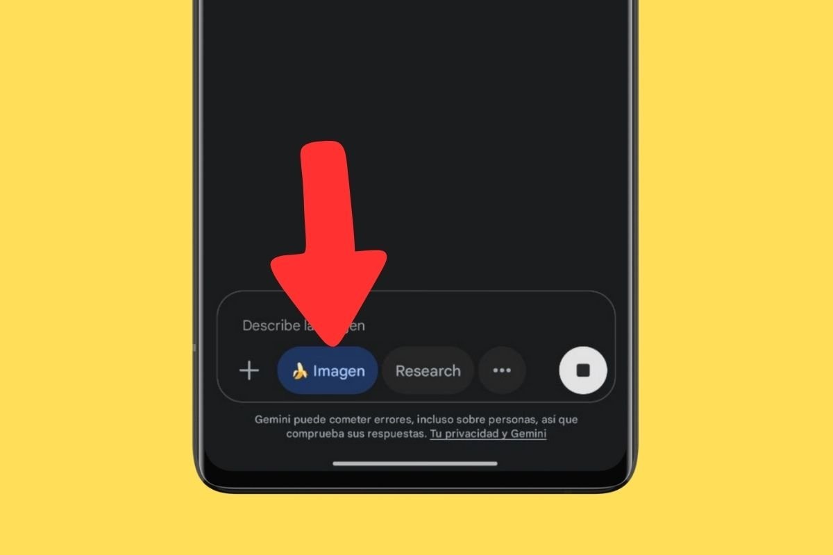 Botón para activar Nano Banana