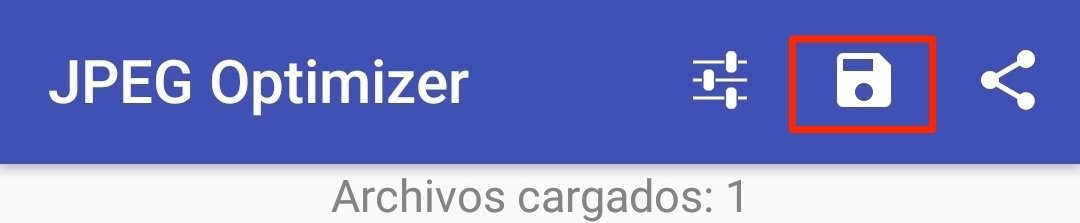 Botón para guardar los cambios realizados