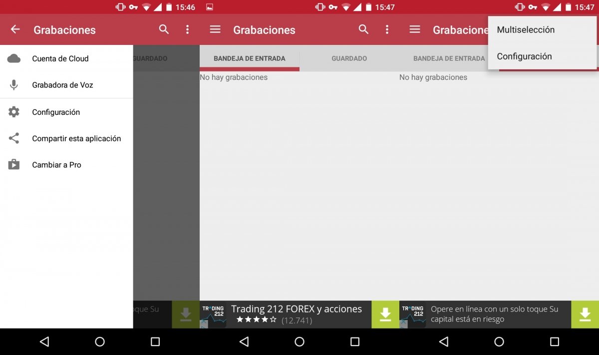 Call Recorder funcionando en Android
