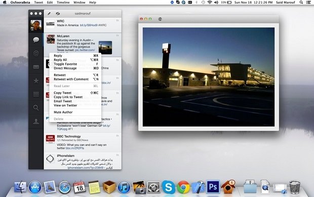 Captura de Osfoora para Mac