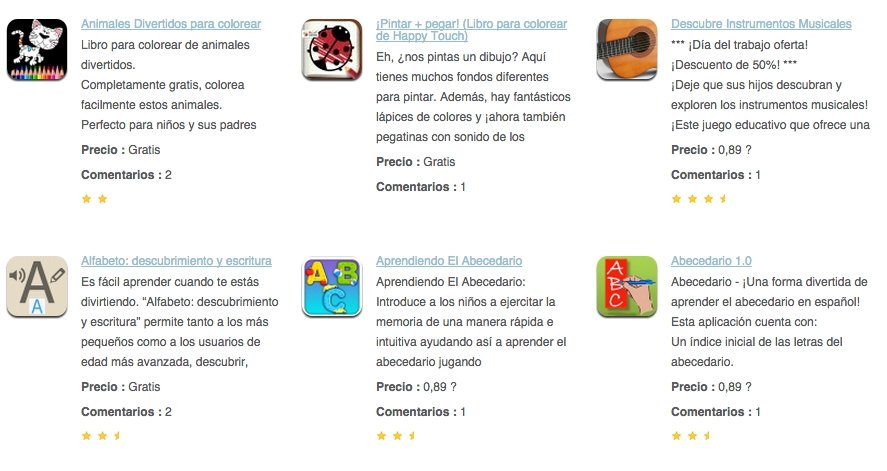 Captura de pantalla de la web Eduapps