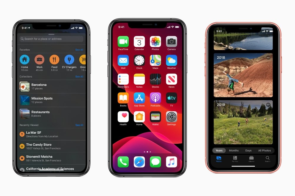 Capturas de iOS 13 en varios iPhone 11