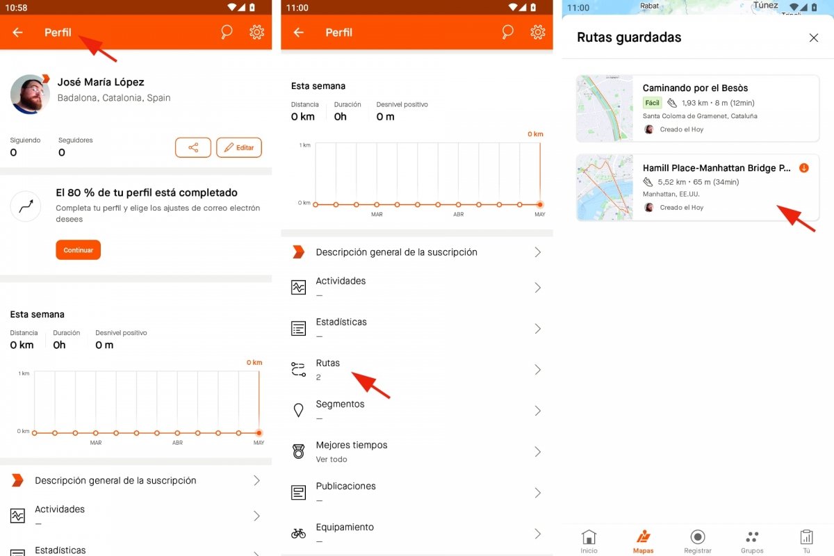 Cargar rutas de Strava desde la app Android