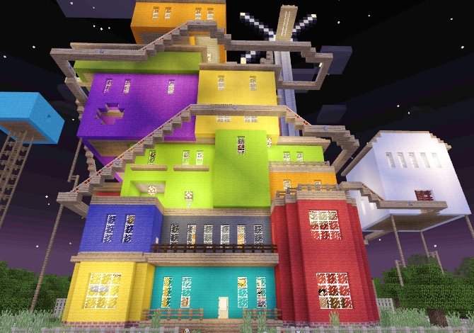 Casa del mapa de las ediciones de Windows 10 Edition y Pocket Edition