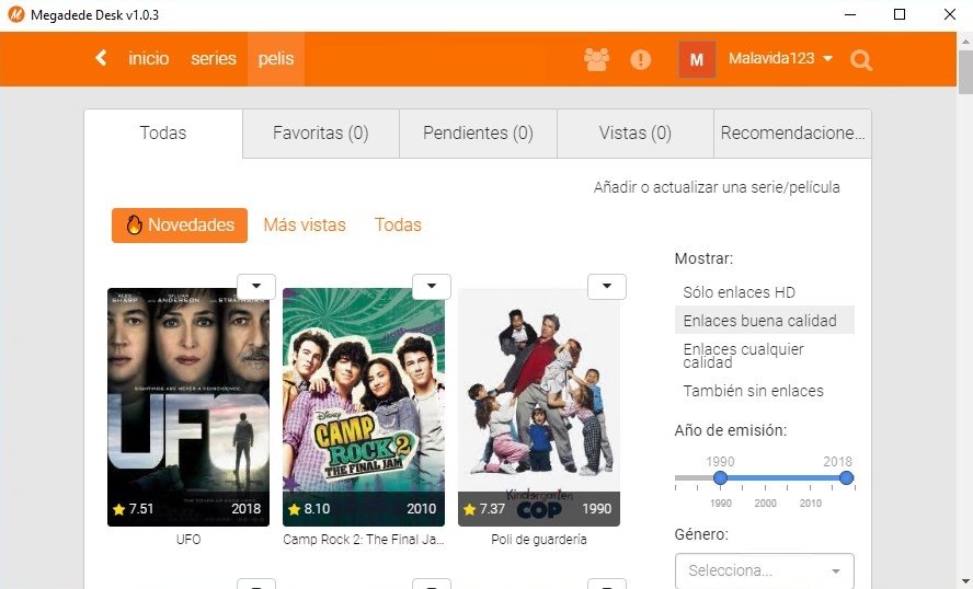 Cliente Windows de Megadede