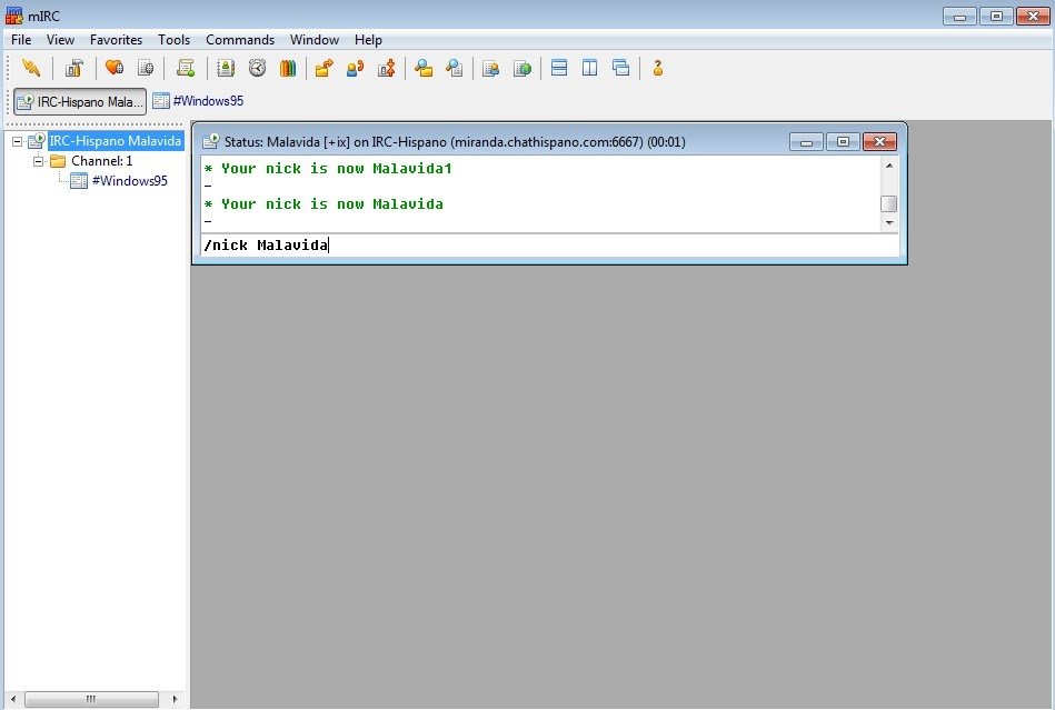 Comando /nick en IRC